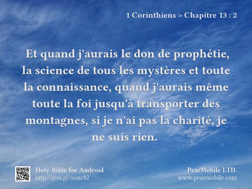 1 Corinthiens, Chapitre 13:2